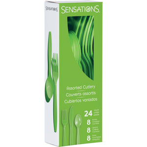 Fresh Green 24ct Assorted Cutlery by Creative Converting