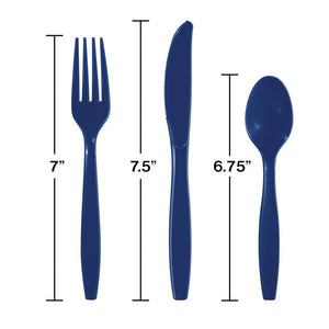 Navy 24Ct Assorted Cutlery (24/Pkg) by Creative Converting