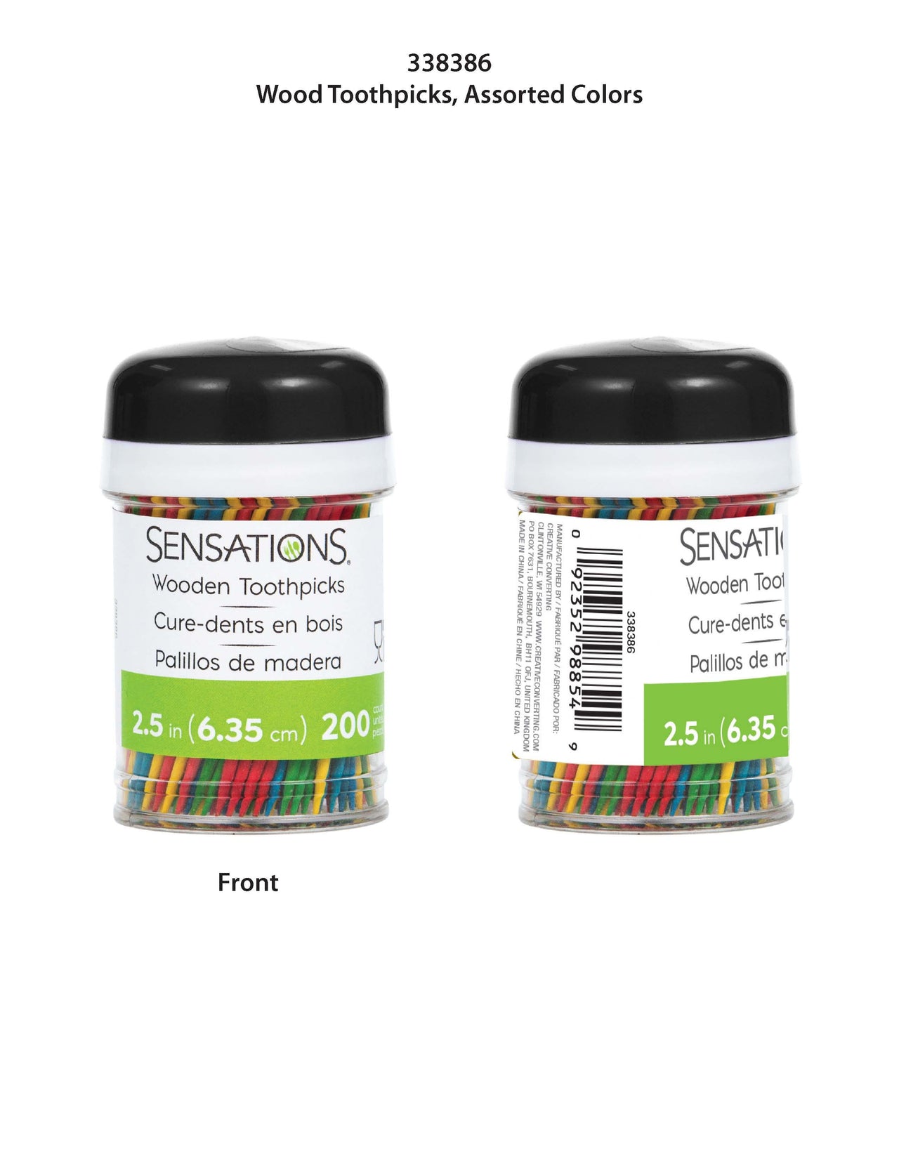 Assorted Color Wooden Toothpicks, 200 ct Party Supplies by Creative Converting