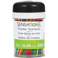 Assorted Color Wooden Toothpicks, 200 ct Party Supplies by Creative Converting