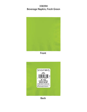 Fresh Green 40ct 2ply Beverage Napkin by Creative Converting
