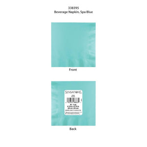 Spa Blue 40Ct 2Ply Beverage Napkin (40/Pkg) by Creative Converting