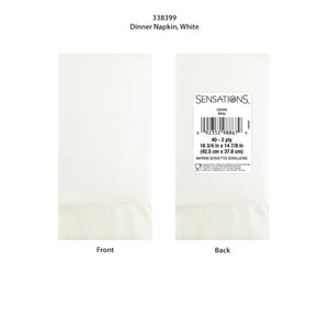 White 40Ct 2Ply Dinner Napkin (40/Pkg) by Creative Converting