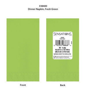 Fresh Green 40ct 2ply Dinner Napkin by Creative Converting