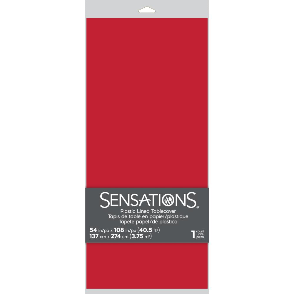 Classic Red 1Ct Tablecover, 54X108" Paper/Poly (1/Pkg) by Creative Converting