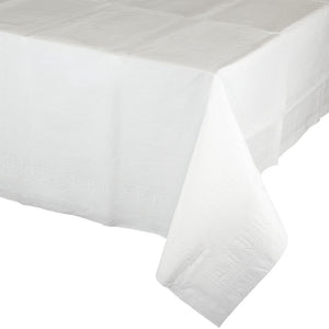 White 1Ct Tablecover, 54X108" Paper/Poly (1/Pkg) by Creative Converting