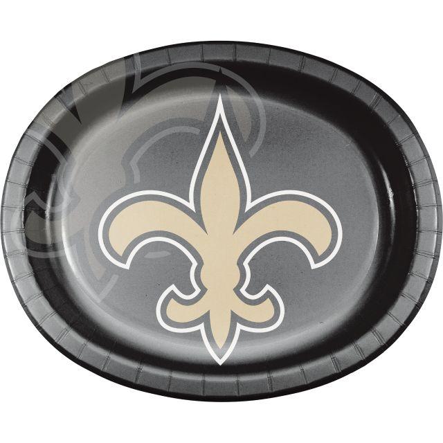 New Orleans Saints Oval Platter 10" X 12", 8 ct