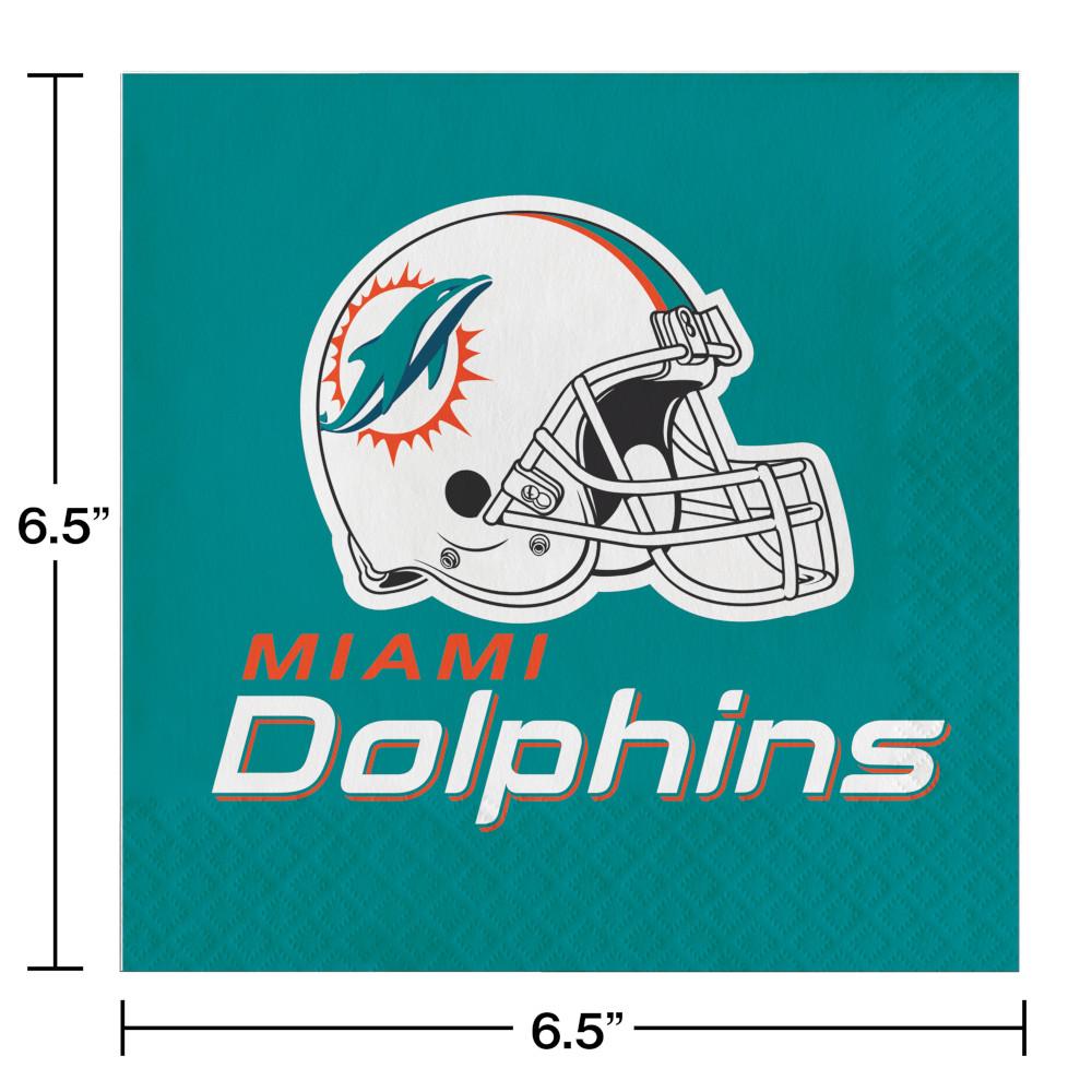 Miami Dolphins Luncheon Napkin 16ct
