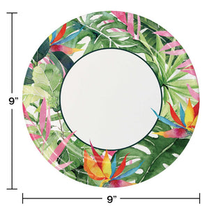 Floral Paradise Dinner Plate (8/Pkg) by Creative Converting