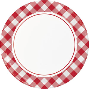 Classic Gingham Dinner Plate (8/Pkg) by Creative Converting