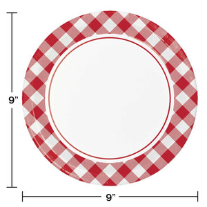 Classic Gingham Dinner Plate (8/Pkg) on sale at PartyDecorations.com