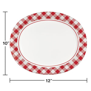 Classic Gingham Oval Platter (8/Pkg) buy today at PartyDecorations.com
