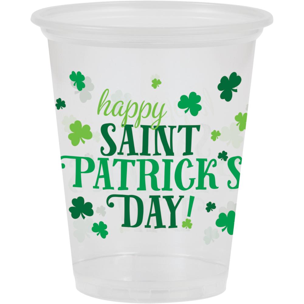 16Oz Plastic Cup, Clear Happy St Pats (8/Pkg) by Creative Converting