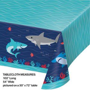 Shark Party Paper Tablecover All Over Print, 54" X 102" (1/Pkg) by Creative Converting