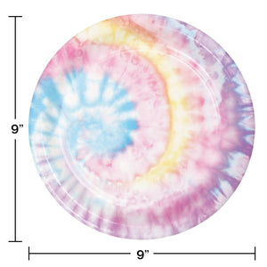 Tie Dye Party Dinner Plate (8/Pkg) by Creative Converting
