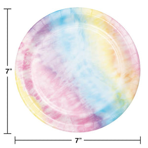 Tie Dye Party Dessert Plate (8/Pkg) by Creative Converting