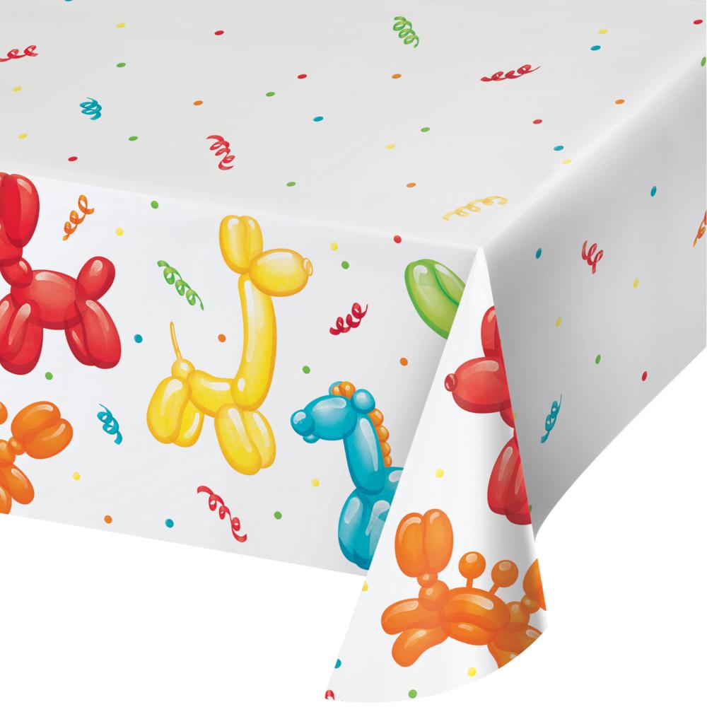 Party Balloon Animals Paper Tablecover All Over Print, 54" X 102" (1/Pkg) by Creative Converting