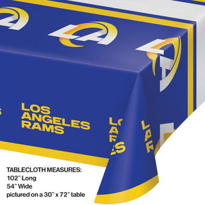 Los Angeles Rams Plastic Tablecover, 54" x 102" 1ct
