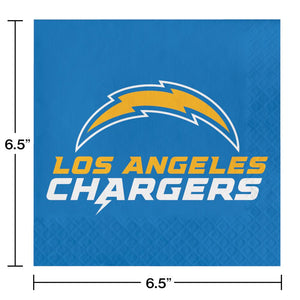 Los Angeles Chargers Luncheon Napkin 16ct