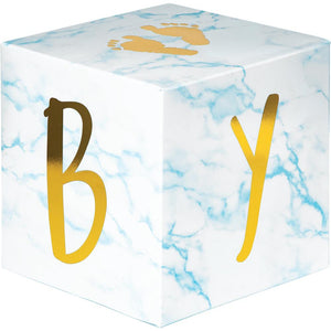 Blue Marble Centerpiece Baby Blocks, Foil (3/Pkg) by Creative Converting