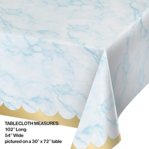 Blue Marble Tablecover, 54X102 Paper Aop (1/Pkg) by Creative Converting