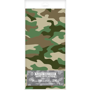 Camo Plastic Tablecover 54" x 108", All Over Print