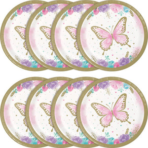 Butterfly Shimmer Dessert Plate 8ct