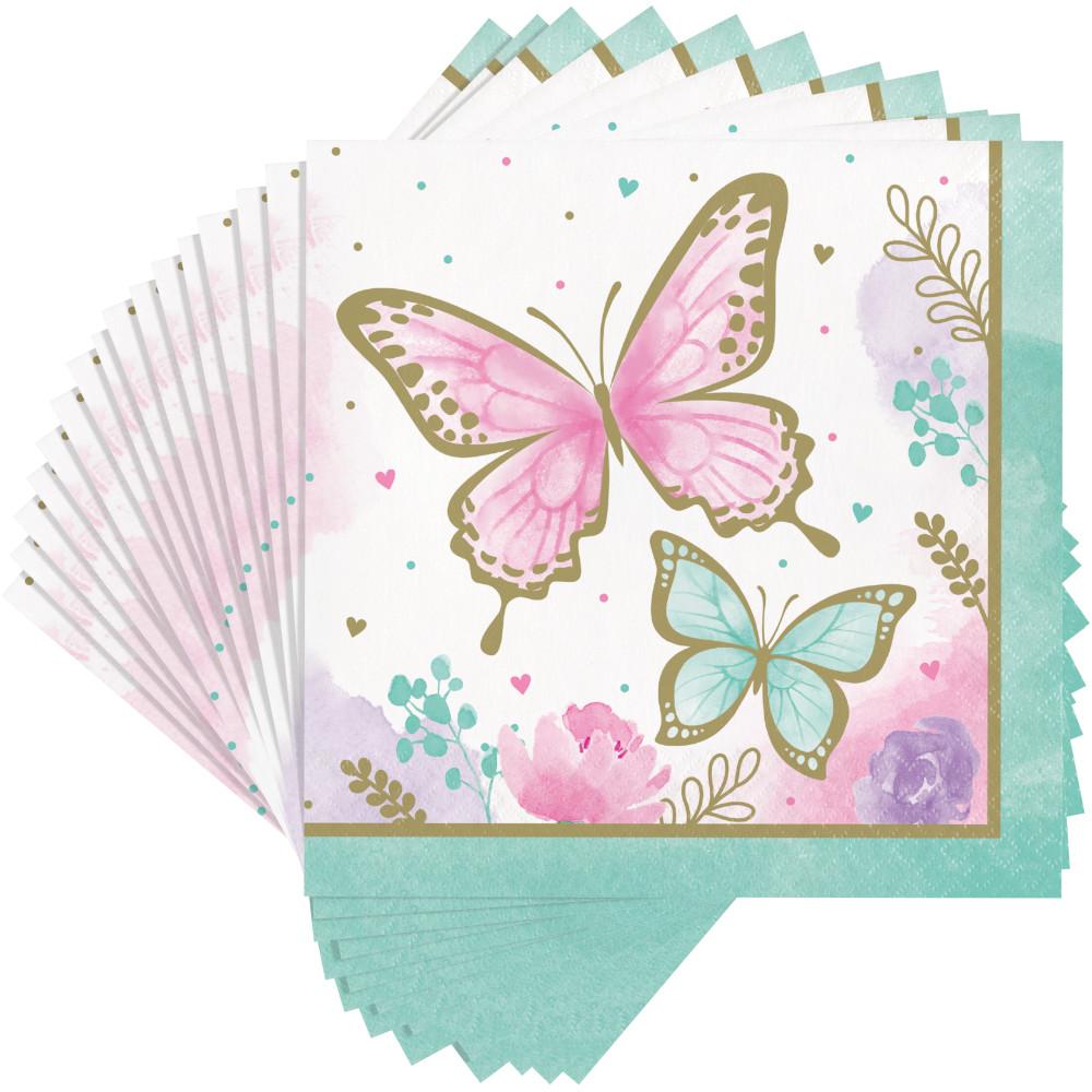Butterfly Shimmer Luncheon Napkin 16ct