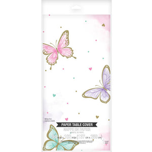 Butterfly Shimmer Tablecover, Paper 1ct