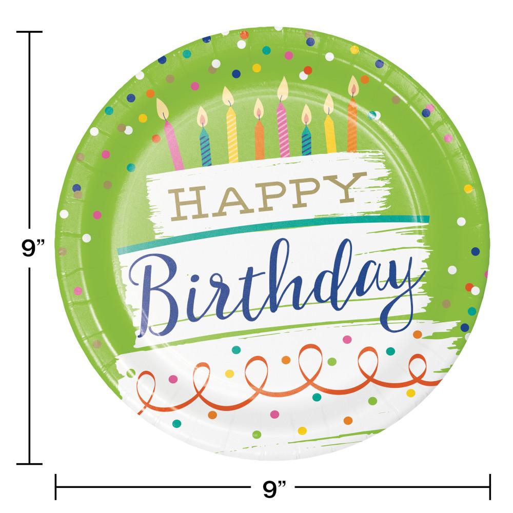 Festive Cake Dinner Plate 8ct