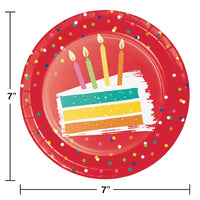 Festive Cake Dessert Plate 8ct