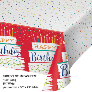 Festive Cake Tablecover, Paper 1ct