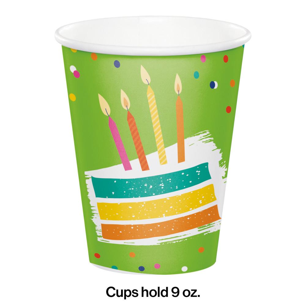 Festive Cake Hot/Cold Cup 9oz. 8ct by Creative Converting