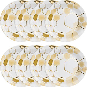 Honeycomb Dessert Plate, Foil 8ct