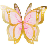 Butterfly Shimmer 3D Centerpiece, Foil 3ct