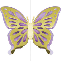 Butterfly Shimmer Hanging Cutouts w/ Honeycomb, Foil 3ct