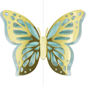 Butterfly Shimmer Hanging Cutouts w/ Honeycomb, Foil 3ct