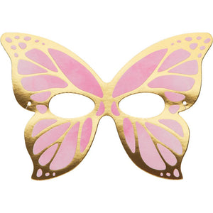 Butterfly Shimmer Paper Masks, Foil 8ct