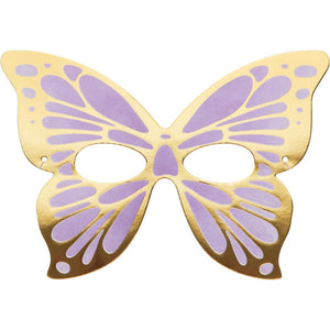 Butterfly Shimmer Paper Masks, Foil 8ct