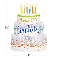 Festive Cake Honeycomb Centerpiece w/ Attachments 1ct