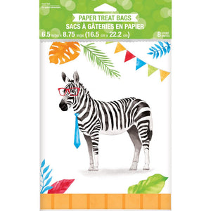 Party Animals Paper Treat Bags, Assorted Designs 8ct