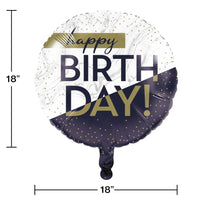 Navy & Gold Milestone Metallic Balloon 18