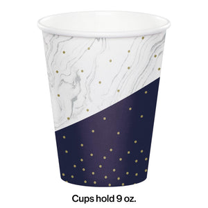 Navy & Gold Milestone Hot/Cold Cup 9oz. 8ct