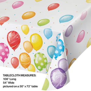 Balloon Bash Tablecover, Paper 1ct