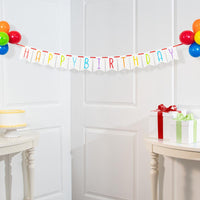 Balloon Bash Ribbon Banner w/ Latex Balloons 1ct