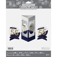 Navy & Gold Milestone Centerpiece stands 3ct