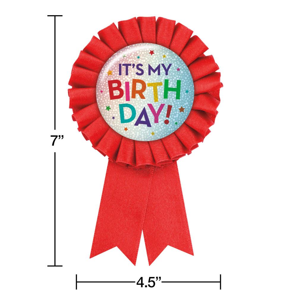 Birthday Award Ribbon Button 1ct