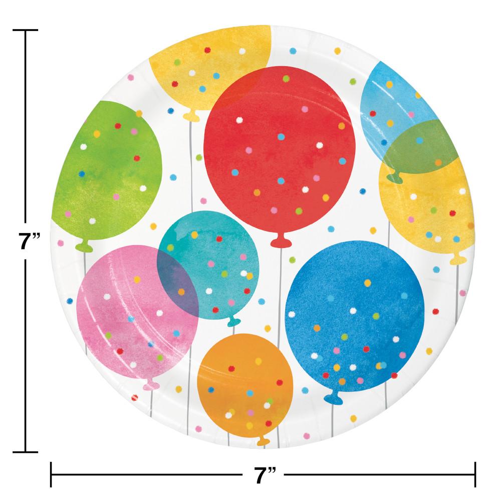 Confetti Balloons Dessert Plate 8ct