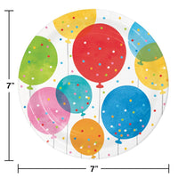 Confetti Balloons Dessert Plate 8ct