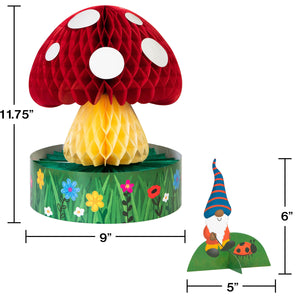 Party Gnomes Honeycomb Centerpiece w/ Stands 1ct by Creative Converting